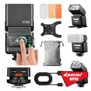Godox iT32 TTL Camera Flash with X5C Wireless Flash Trigger