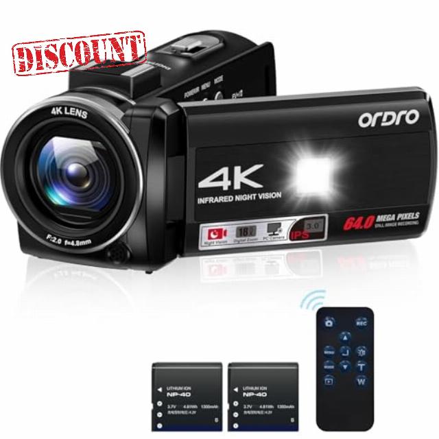 ORDRO 4K/30fps Camcorder