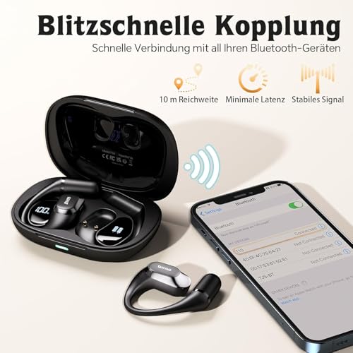 Bluetooth Headphones 5.4 with Smart Digital Display