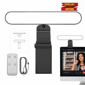 Computer Light for Video Conferencing - USB LED Ring Light for Virtual Meetings | Brightness Adjustable Webcam Light