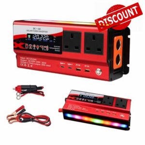 2000W Power Inverter DC 12V/24V to AC 220V