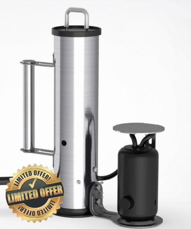 Portable Smoke Generator with Electric Air Pump - Stainless Steel Cold & Hot Smoker for Any Grill