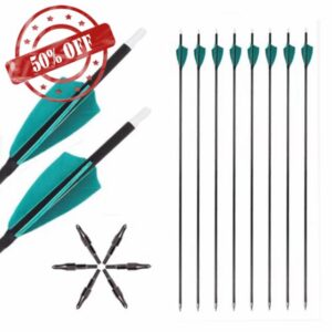 12pc ID 6.2mm Micro-rotate Feather Hunting Arrows Spine 200 250 300 350 400 500 600 700 800 Pure-carbon Arrow