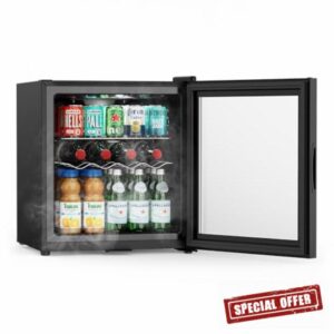 VonHaus Drinks Refrigerator 43L – Mini Wine and Beverage Refrigerators with Reversible Glass Door