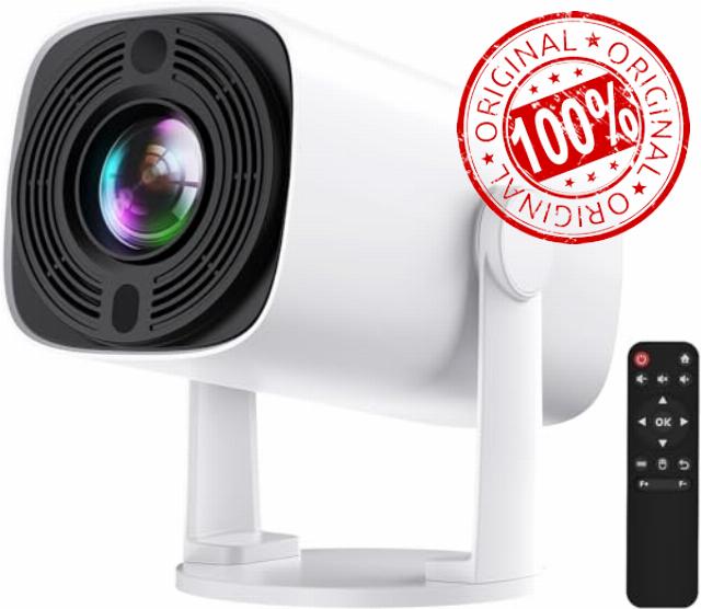 4K Mini Projector with WiFi 6 and Bluetooth 5.2 - Auto Keystone Smart Device Compatible for Laptop