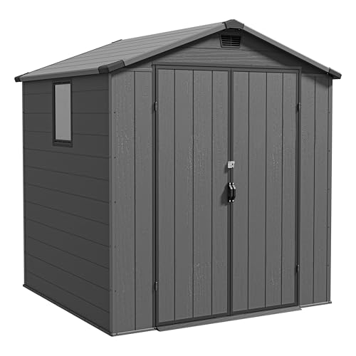 Plastic Garden Shed with Lockable Door