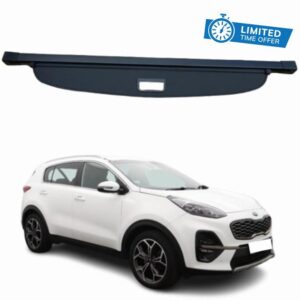 Car Parcel Shelf - Compatible with Kia Sportage MK4 2016-2022 | Sturdy Retractable Boot Cover for Extra Storage | Space Saving Car Accessories | Black | TCC Parcel Shelf Direc