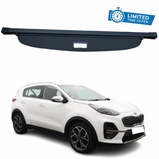 Car Parcel Shelf - Compatible with Kia Sportage MK4 2016-2022 | Sturdy Retractable Boot Cover for Extra Storage | Space Saving Car Accessories | Black | TCC Parcel Shelf Direc