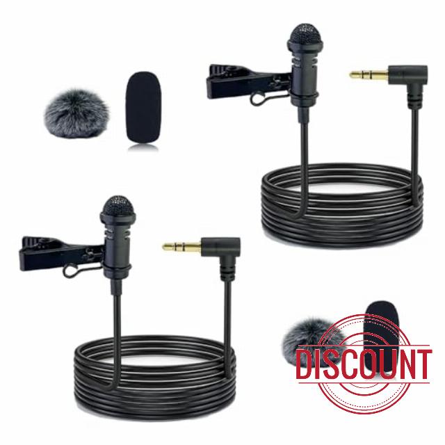 2Pcs Lavalier Microphone Compatible with DJI MIC 1/2 and for Rode Wireless go ii