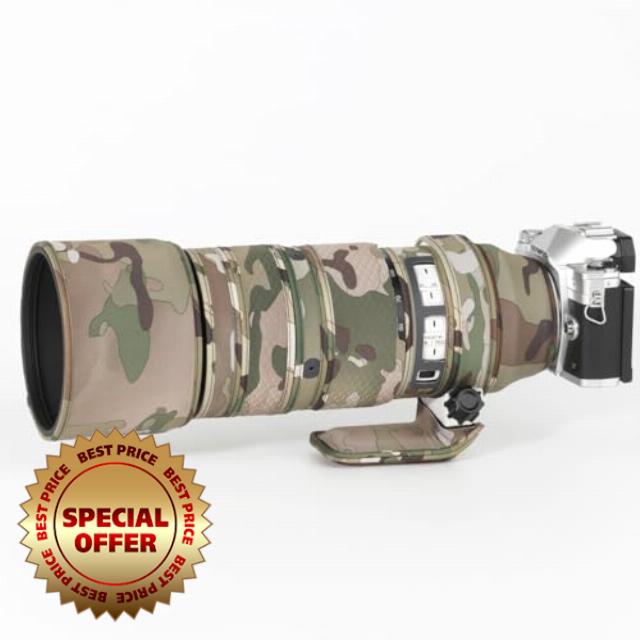 CHASING BIRDS Lens Camouflage Waterproof Coat for OLYMPUS M.ZUIKO DIGITAL ED 50-200mm F2.8 IS PRO Rainproof Lens Protective Cover Version IV (Desert