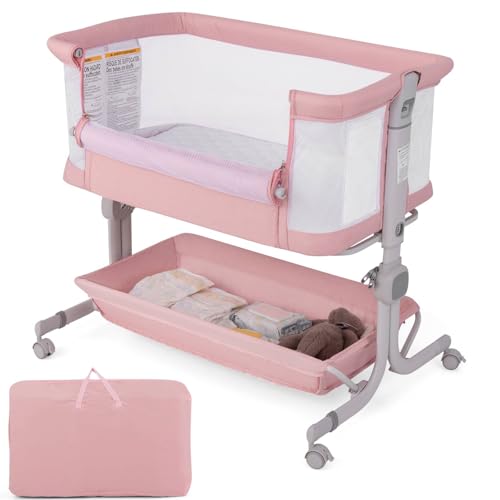 Foldable Toddler Side Cot with Mattress