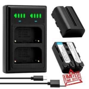 NP-FM500H Battery + LCD USB Charger for Sony a99