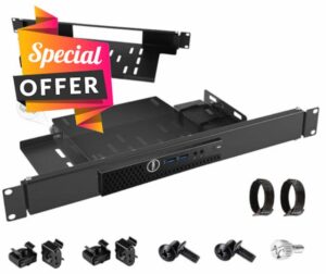 Mini Rack Mount for Dell OptiPlex Micro Form Factor Case 1U Hinged Server Rack Shelf with Hand-Twist Screws High-Strength Steel Dell Mini PC Rack Mount for 19-inch Cabinet or Rack