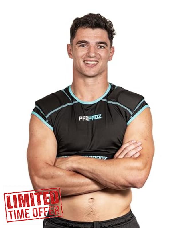 PROPADZ AC Shoulder Protection Vest – AC Joint Recovery & Impact Relief for Rugby Players – Includes Vest + 2 Gel Pads – Designed for Injury Prevention & Shoulder Suppo