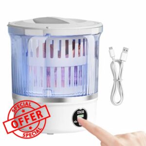 Mini Washing Machine - Low Noise Built-in Drain Laundry Dryer - Mini Portable Washing Machine Laundry Dryer