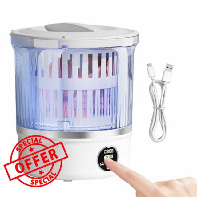 Mini Washing Machine - Low Noise Built-in Drain Laundry Dryer - Mini Portable Washing Machine Laundry Dryer