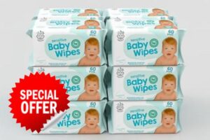 Sensitive Baby Wipes 720 Wipes (12 x 60 Pack) – Plastic Free