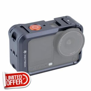 PGYTECH Camera Cage for DJI OSMO Action 6 Aluminum Alloy Housing Vlogging Case Protective Frame with Magnetic Quick Release Connector