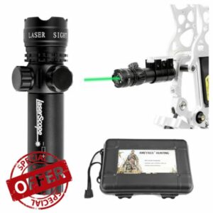 Archery Sight Green Dot Laser Tactical Scope 20mm Rail Mount for Compound Bow Shooting Hunting Target Practice Sigh
