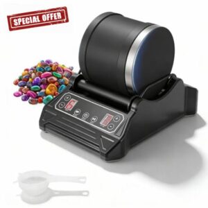 Rock Tumbler Kit Barrel with Crystals to Transform Rough Stones into Dazzling Gems