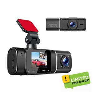 1080P Dash Cam Front and Inside with Battery