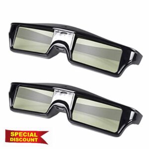 ISTOVO 2X Rechargeable Active Shutter 3D Glasses for ALL DLP Projecto