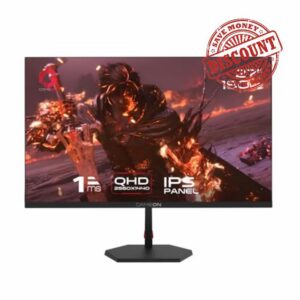 GAMEON 27 Inch QHD 2K Gaming Monitor 2560x1440 IPS Panel 180Hz Refresh Rate 1ms Response Time HDMI 2.1 HDR Adaptive Sync PC & Console Ready