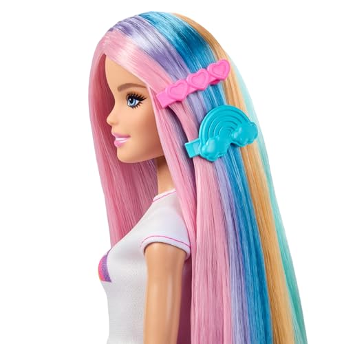 Extra-Long and Colorful Hair with 12 Styling Accessories like Glitter Tube