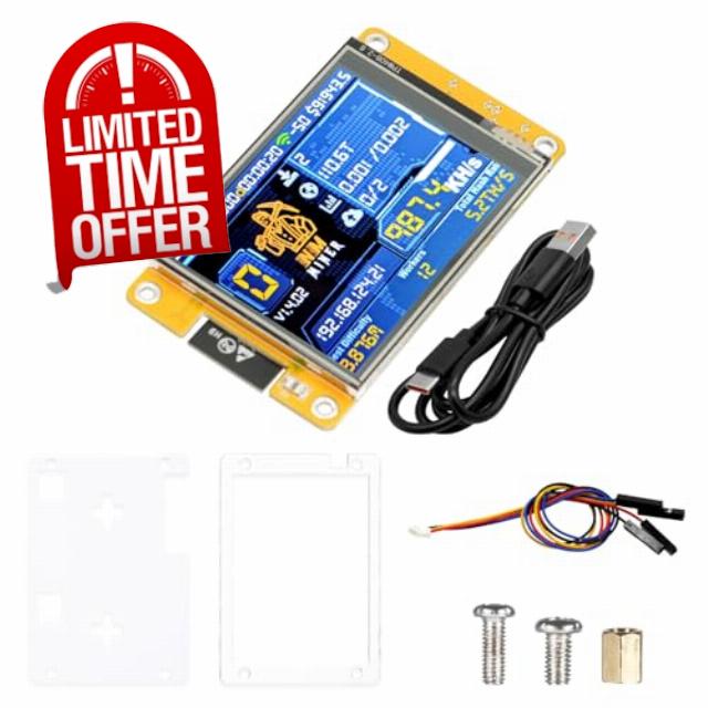 NerdMiner V2 Mining Bitcoin Binghe 1010KH/S NerdMiner V2 Bitcoin Miner with 2.8 Inch TFT Display ESP32-WROOM Bitcoin Miner BTC Solo Lottery Miner Bitcoin Crypto Lottery Miner Compatible with Nerd