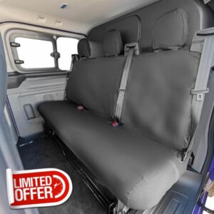 To Fit: Ford Transit Custom Rear Seat Covers Double Cab (Crew/DCIV) Fits VW Volkswagen Transporter T7 Back Seats