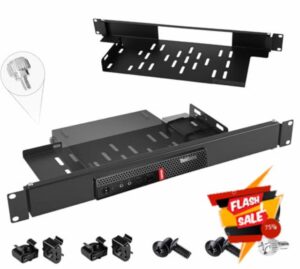 Mini Rack Mount Compatible with Lenovo ThinkCentre 1U Hinged ServerRack Shelf with Hand-Twist Screws High-Strength Steel Lenovo Mini PC-Rack Mount for 19-inch Cabine