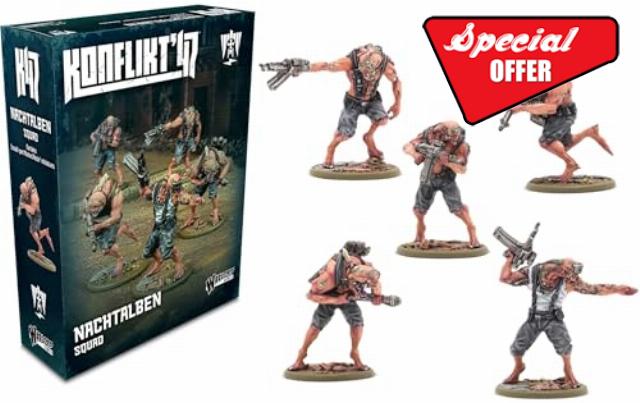 Warlord Games Nachtalben Squad with StG 44Z - Axis Miniatures for Konflikt 47 Highly Detailed 28mm Scale Miniatures