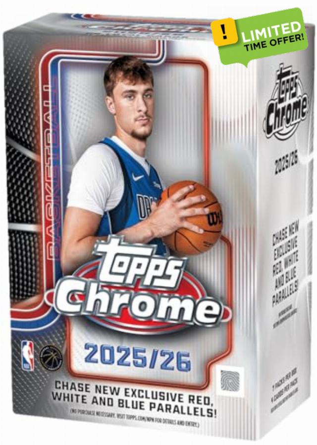 2025-26 Topps Chrome® Basketball - Value Box (4 cards per pack