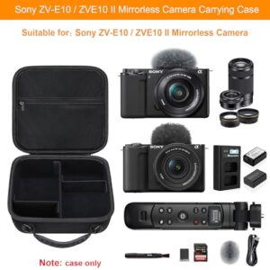 Portable Digital Camera Hard Travel Bag Storage Holder. Mesh Pocket Fits Interchangeable Lens