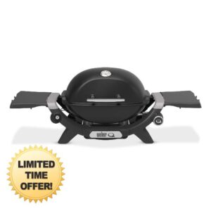 Weber Q 1200N Gas Barbecue with Side Tables/Lightweight Grill for Camping