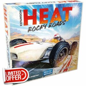 Asmodee | Heat - Rocky Roads | Board Game Expansion | Ages 10+ | 1-7 Players | 30-60 Minutes Playing Time