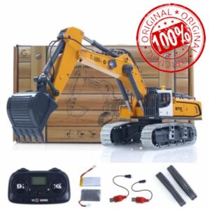 TOUCAN RC HOBBY 1/50 RC Excavator K970 Engineering Vehicle Remote Control Electric Lifting Digger Metal Bucket Tracks Light Sound RTR Battery Shipped from UK warehouse