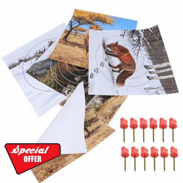 Animal Silhouette Shooting Targets - 50pcs 40x40cm Practice Paper with Wildlife Designs