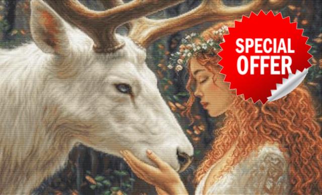 Cross Stitch Kit Luca-S GOLD - The Gentle Spirit of the Forest
