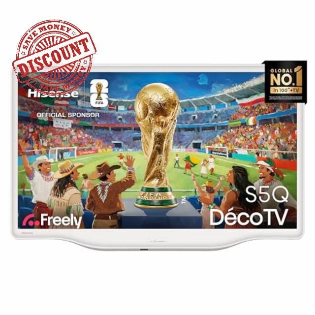 Hisense 32" 32S5QTUK Deco TV - Quantum Dot Colour