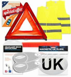 EVAQ8 Europe Travel Driving Kit 2026 Includes the Four Core Items UK Cars Must Carry When Travelling to France