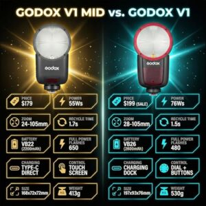 55Ws Round Head Touchscreen Speedlite