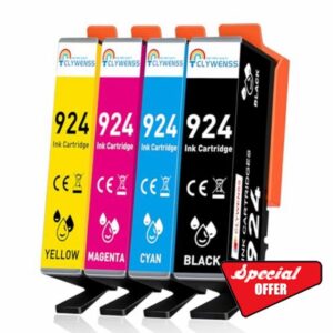Compatible 924 Ink Cartridges for HP OfficeJet Pro 8122e 8120e 8120 8132e 8124e 8125e 8130e 8134e 8135e 8138e 8139e 8122 8123 8125 8128 8130 8132 8133 8134 8135 Printer (4-Pack