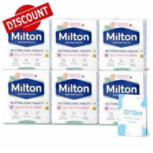6 x Milton Baby 168 Sterilising Tablets - TDY Bundle Including TDY Steralization Guide