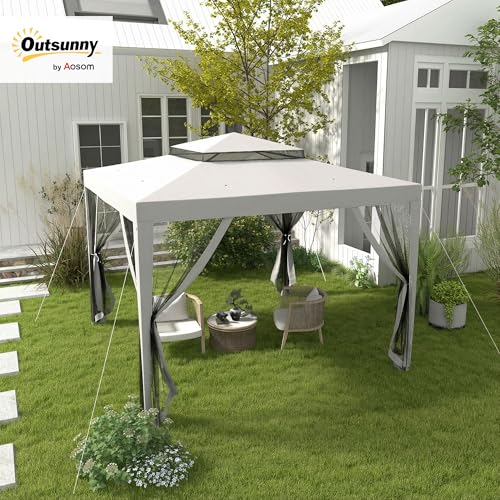 Patio Canopy Outdoor Event Shelter with Double Tier Roof for Activities