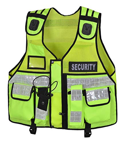 Radio Holder & Zipper Front – Breathable Mesh for Security Officers