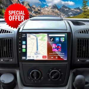Android 15 Car Stereo Radio for 1-Din Fiat Ducato Peugeot Boxer Citroen Jumper Relay 2007–2023