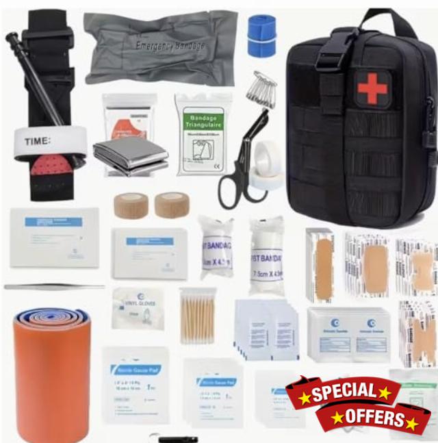 Emergency Kit - 156-Piece Deluxe First Aid Kit - Portable
