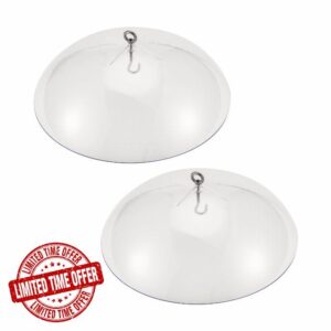 2 Pack Bird Feeders Protective Cover Dome Protective Dome Rain Protective Cover for Hanging Bird Feeders for Garde