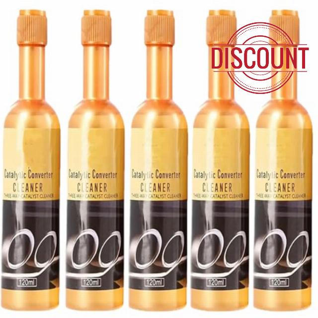 Catalytic Converter Cleaner Fuel System Additive for Gas and Diesel Vehicles Engine and Exhaust System Maintenance Easy Pour In 120ml (5 PACK)
